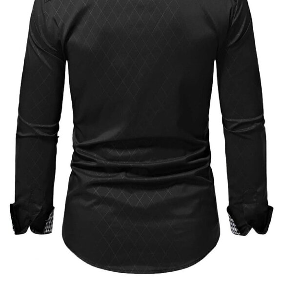 Black Mens Dress Shirt - Picture 4 of 6